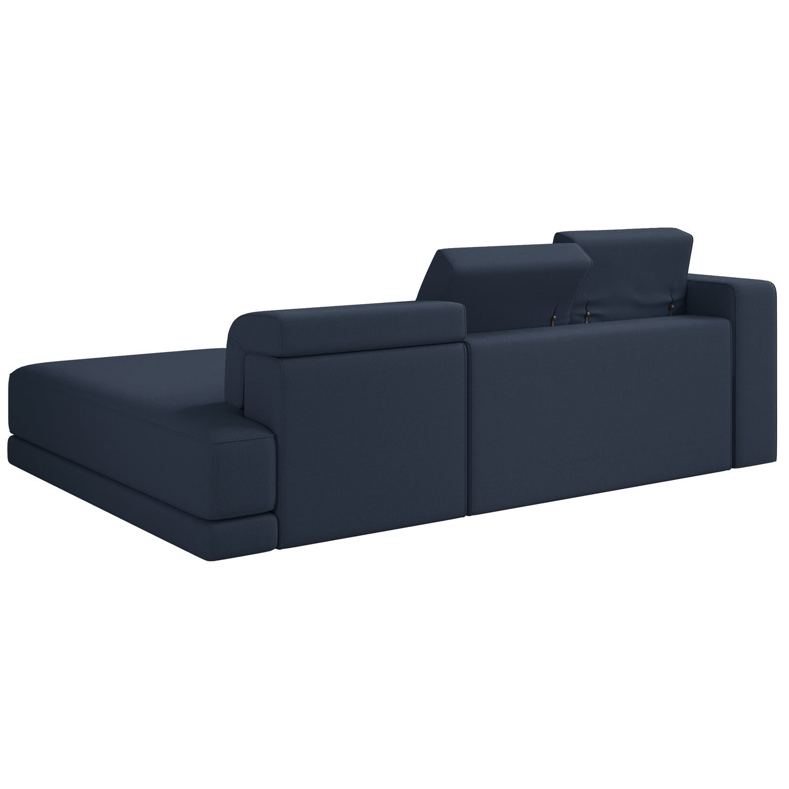 Kampinė sofa-lova NOVALS, tamsiai mėlyna šenilas
