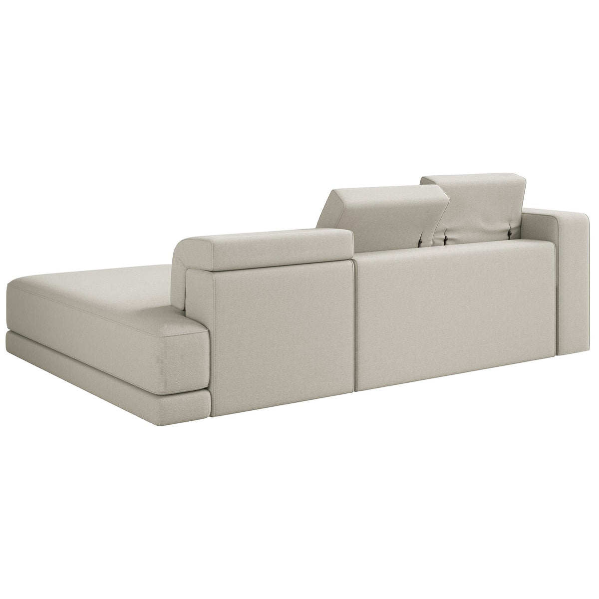 Kampinė sofa-lova NOVALS, pilkai smėlinė šenilas