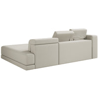 Kampinė sofa-lova NOVALS, pilkai smėlinė šenilas
