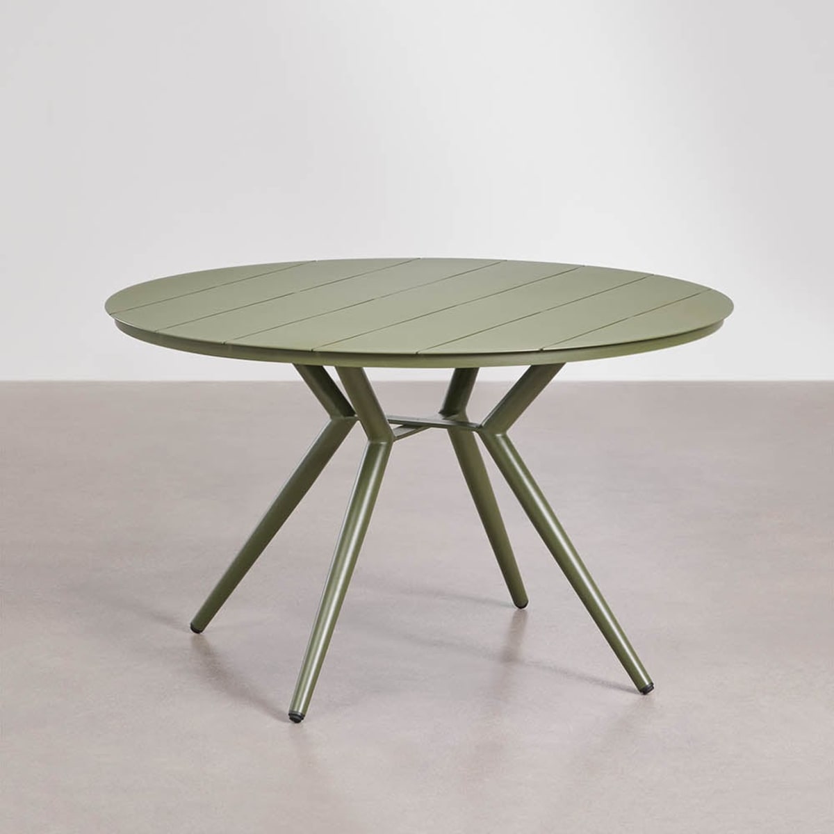 VALERIE Round Outdoor Table, Oiled Green (2 pcs)
