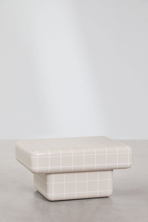 CERO Square Outdoor Coffee Table, Beige Cement