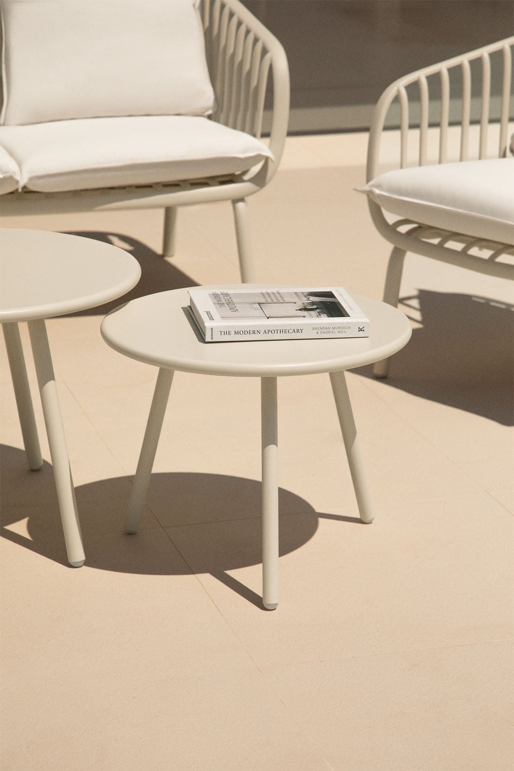 Outdoor table set ROCA, Mocha brown