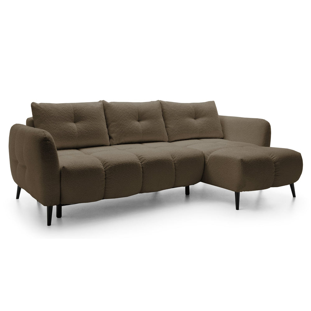 Kampinė sofa RIONACH, rudas, dešinė