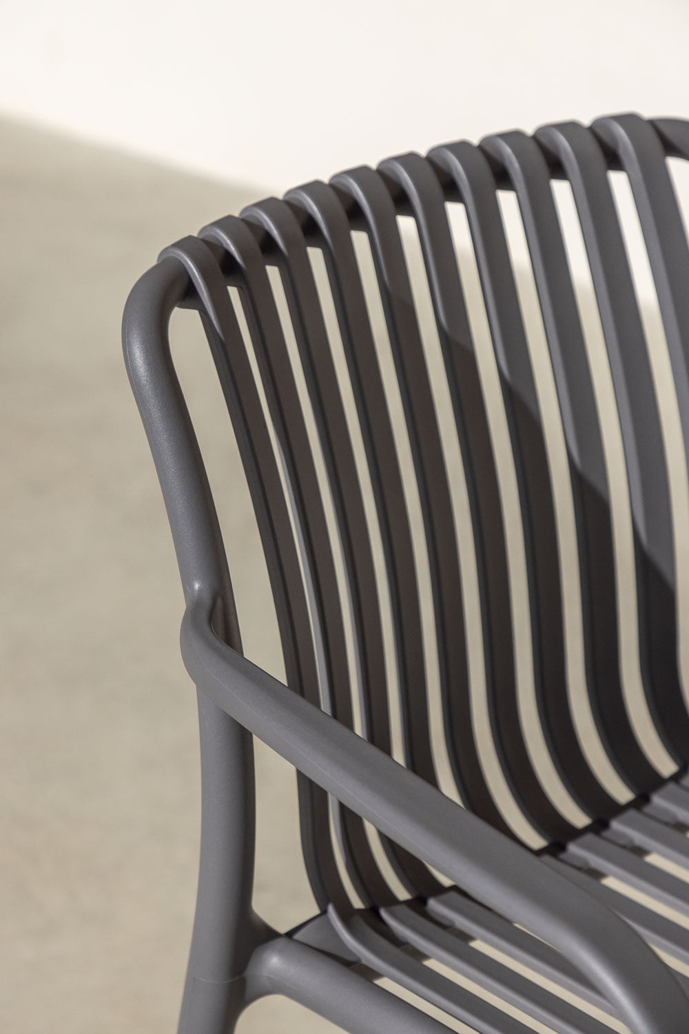 WENDELL Outdoor Chair, with armrests, graphite grey