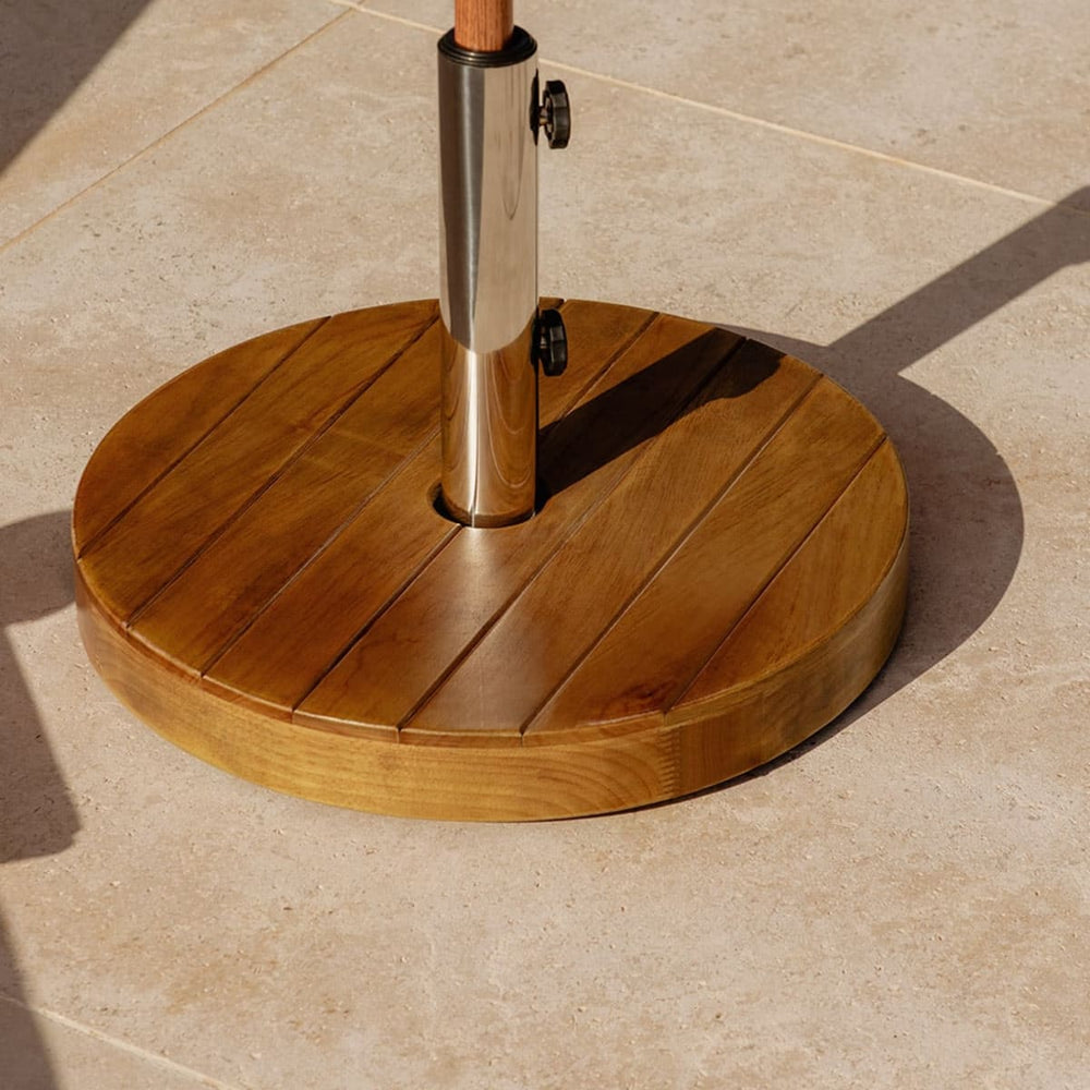 Outdoor umbrella base BASIO, rubberwood, round