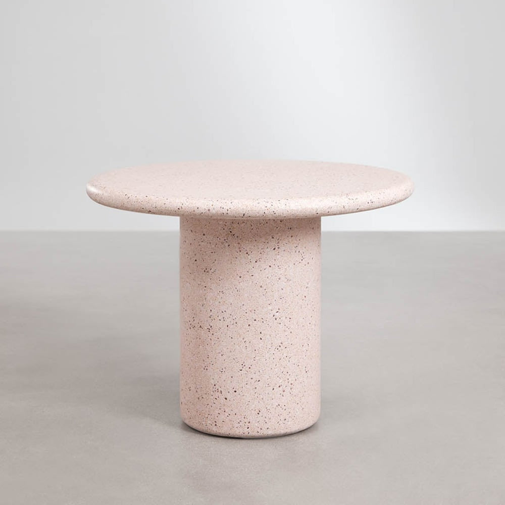 Outdoor table ROZO, pink terrazzo