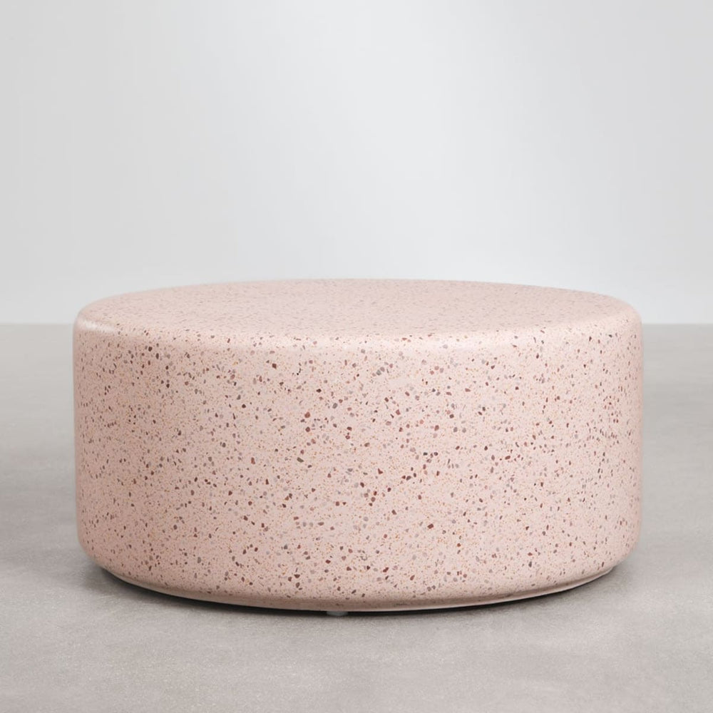 Outdoor Round Table TERRAZZO, pink terrazzo