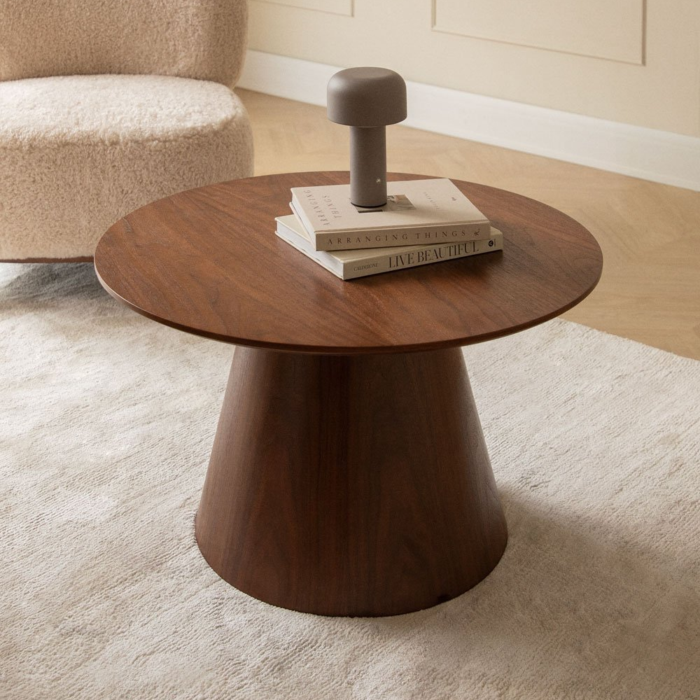 Kavos staliukas AMAOA, MDF su faneruote, apvalus