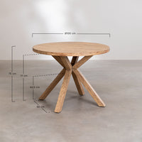 Apvalus stalas NAJELA, Eucalyptus Brown, Ø100 cm