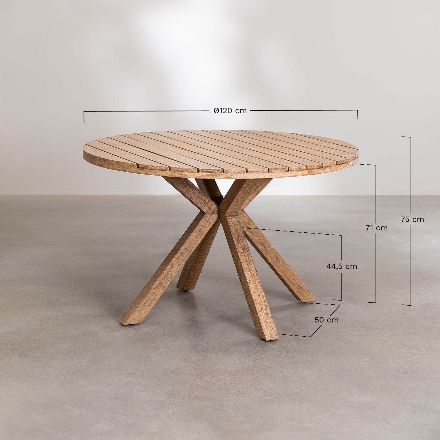 Apvalus stalas NAJELA, Eucalyptus Brown, Ø120 cm