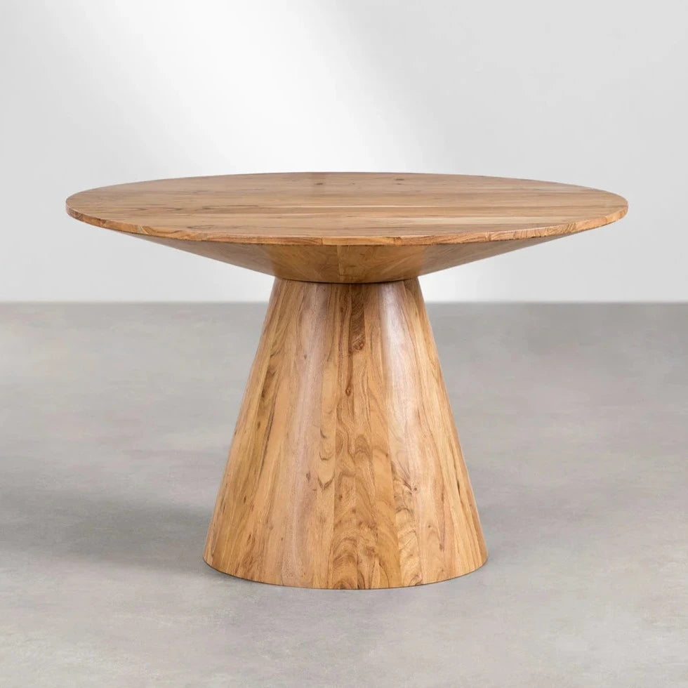 WEYMARA apvalus valgomasis stalas iš mango medienos (Ø120 cm) ruda spalva