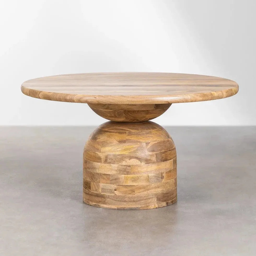 MACBETO apvalus valgomasis stalas iš mango medienos (Ø140 cm)
