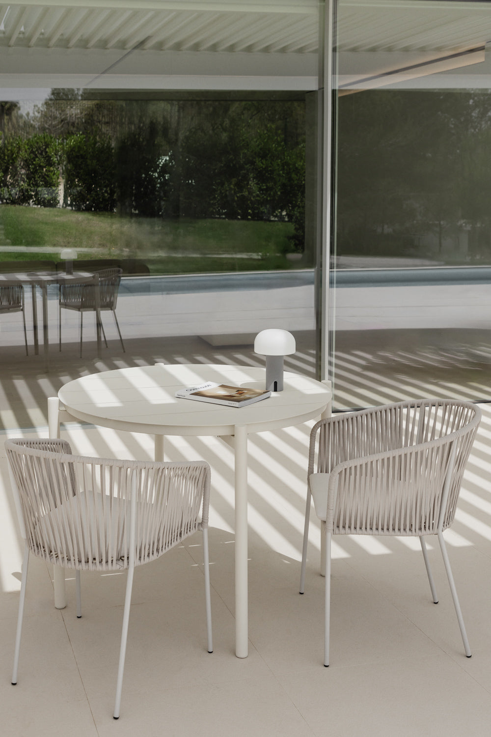 ALERO Round Outdoor Table, graphite gray, 110 cm