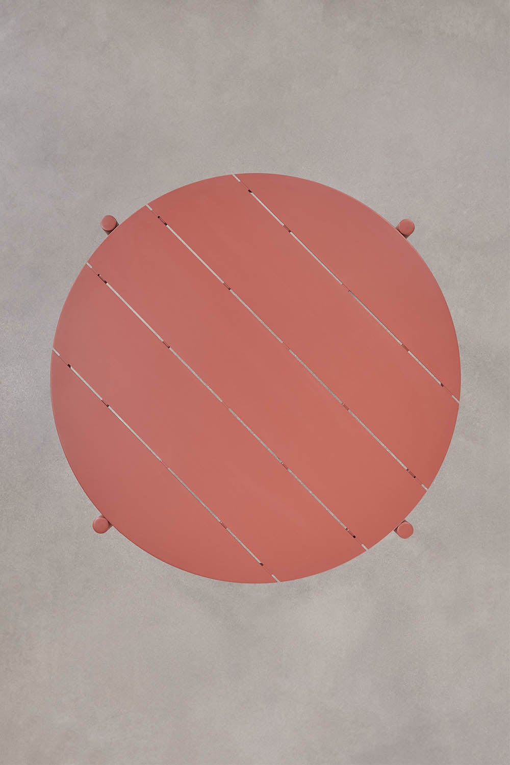 ALERO round outdoor table, terracotta, 110 cm