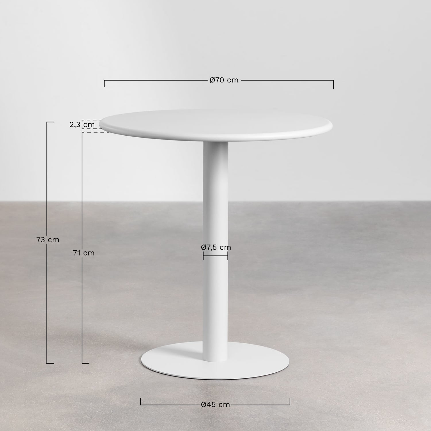 Round table MINTO, terracotta