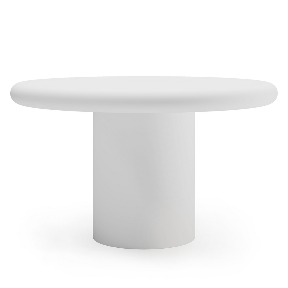 Round outdoor table RESEDA, MgO, white, 130 cm