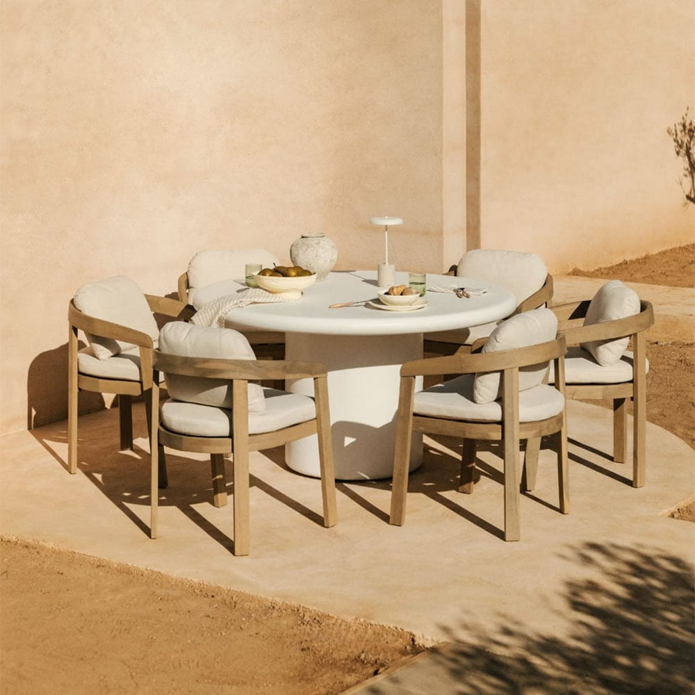 Apvalus stalas NAQUERCO, baltas (3 var.)