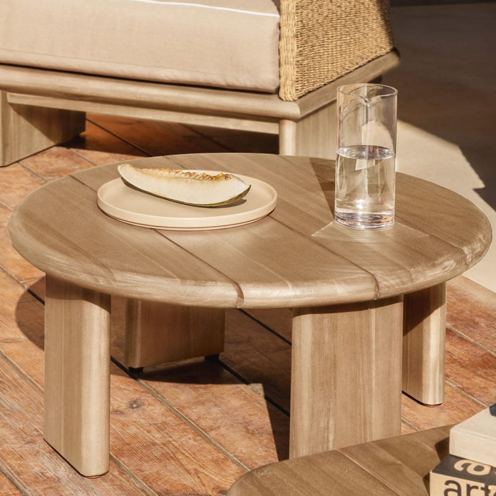 RATIKO coffee table, round, light brown