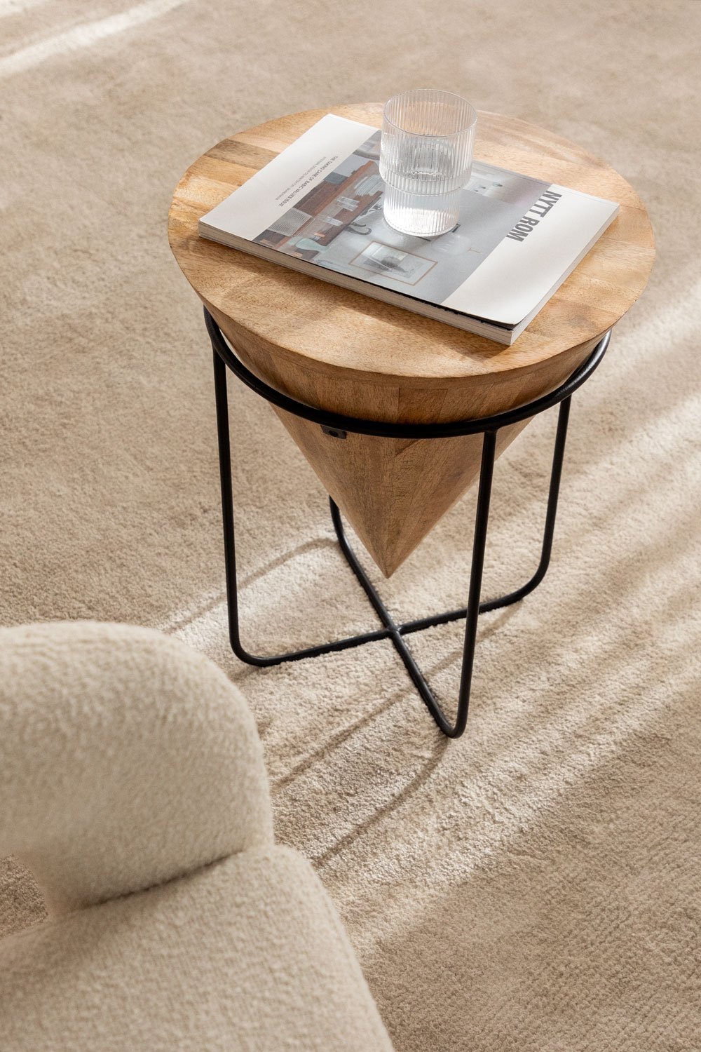 Šoninis staliukas PVETU, mango medžio