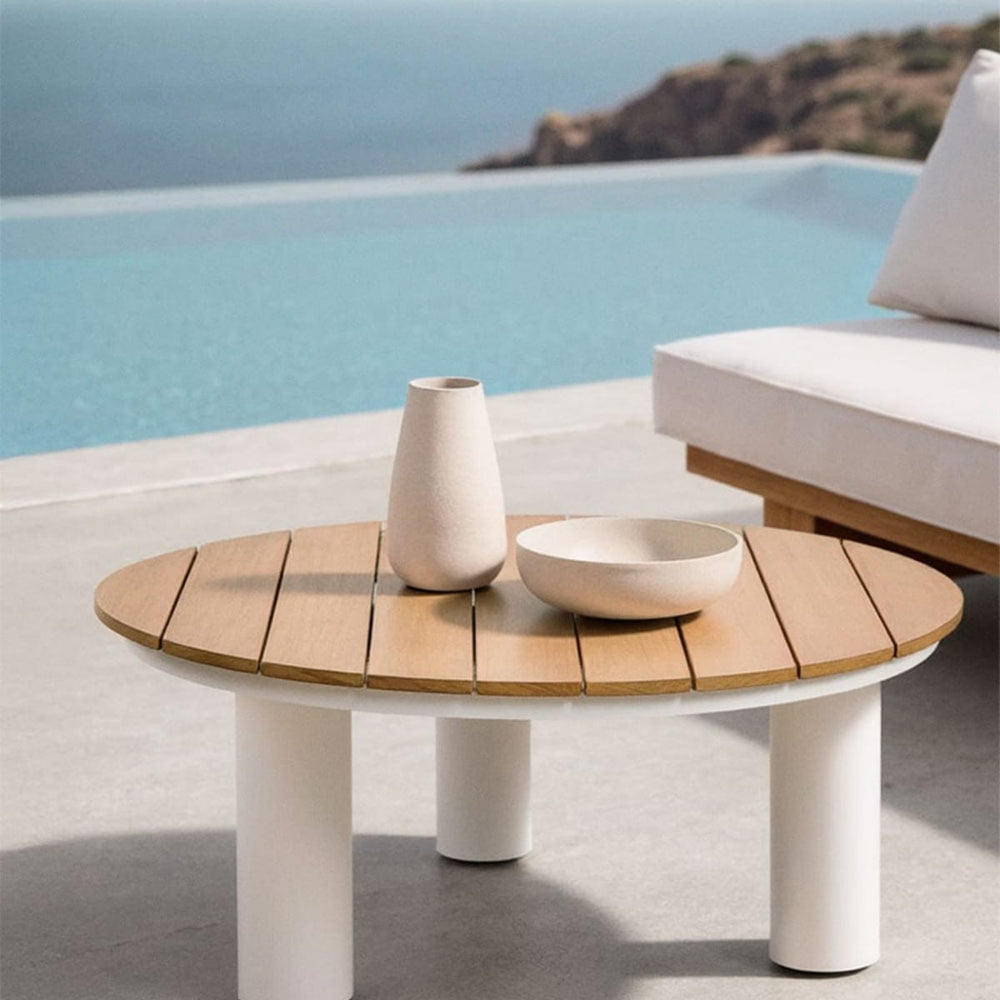 Round table APVALO Ø80, teak