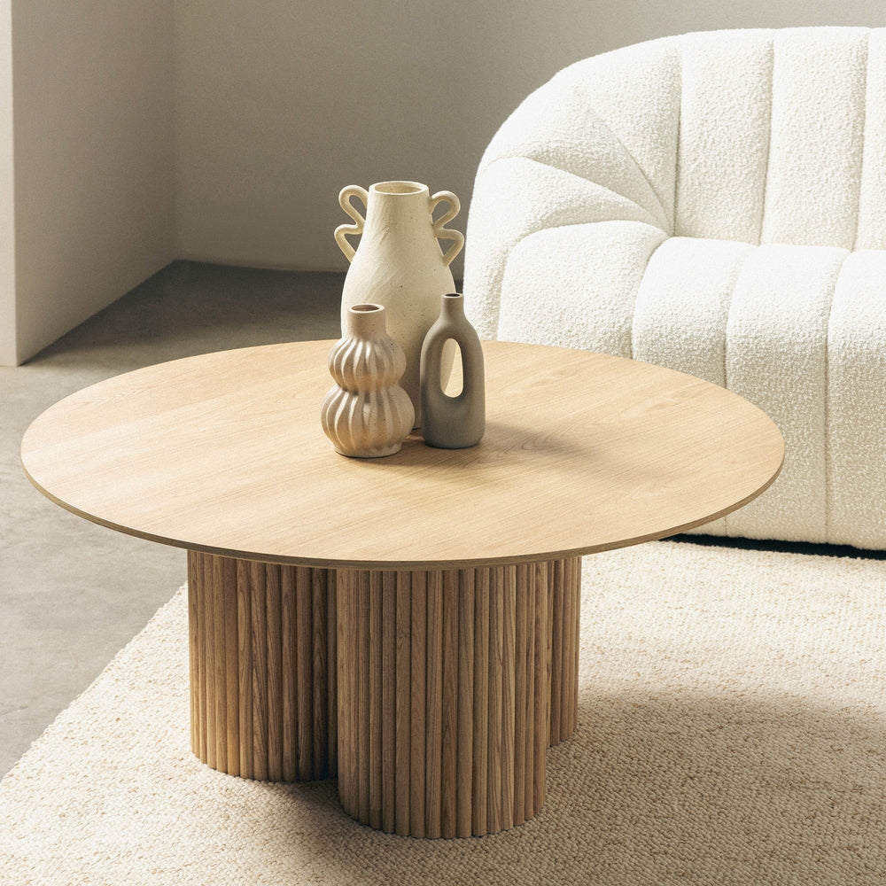 Coffee table BERAIL, oak with slats