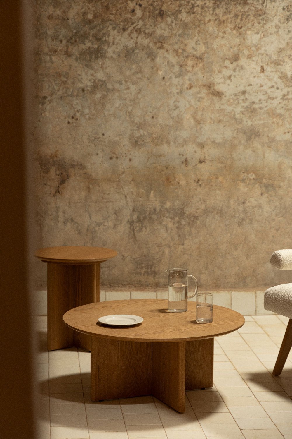 Kavos staliukas SRIENDE, MDF ir uosio faneruotė