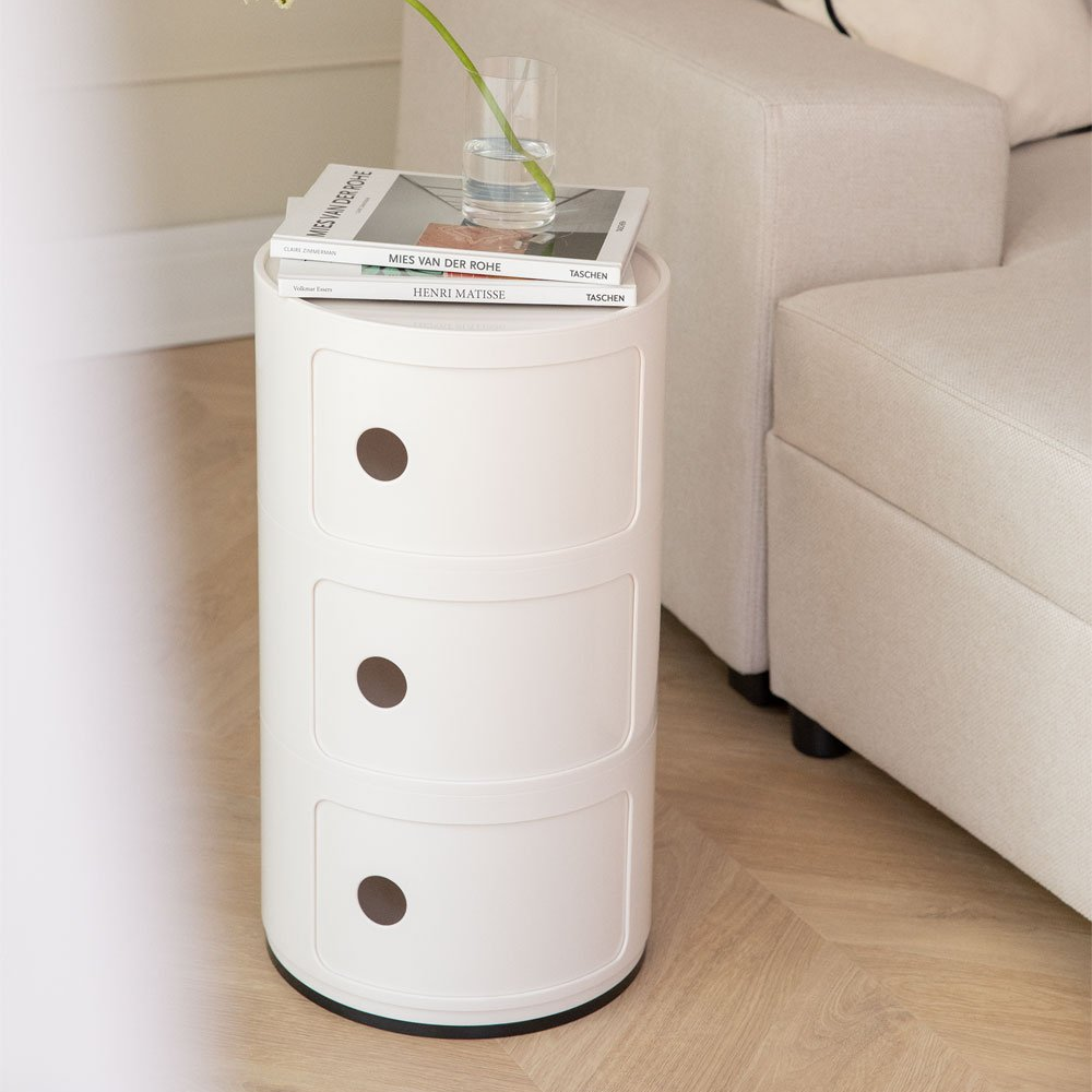 Šoninis staliukas BABEL, ATALE su lentynomis