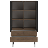 Žema vitrina OLAR, riešuto, 85 cm