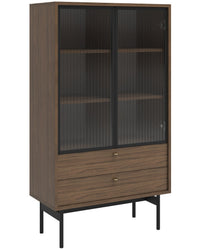 Žema vitrina OLAR, riešuto, 85 cm