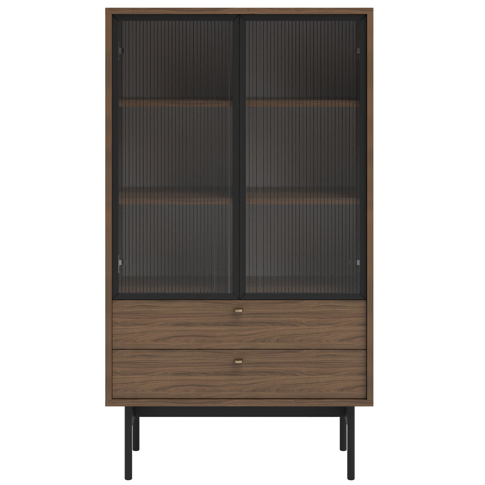 Žema vitrina OLAR, riešuto, 85 cm