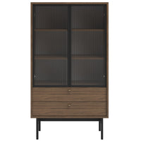 Žema vitrina OLAR, riešuto, 85 cm
