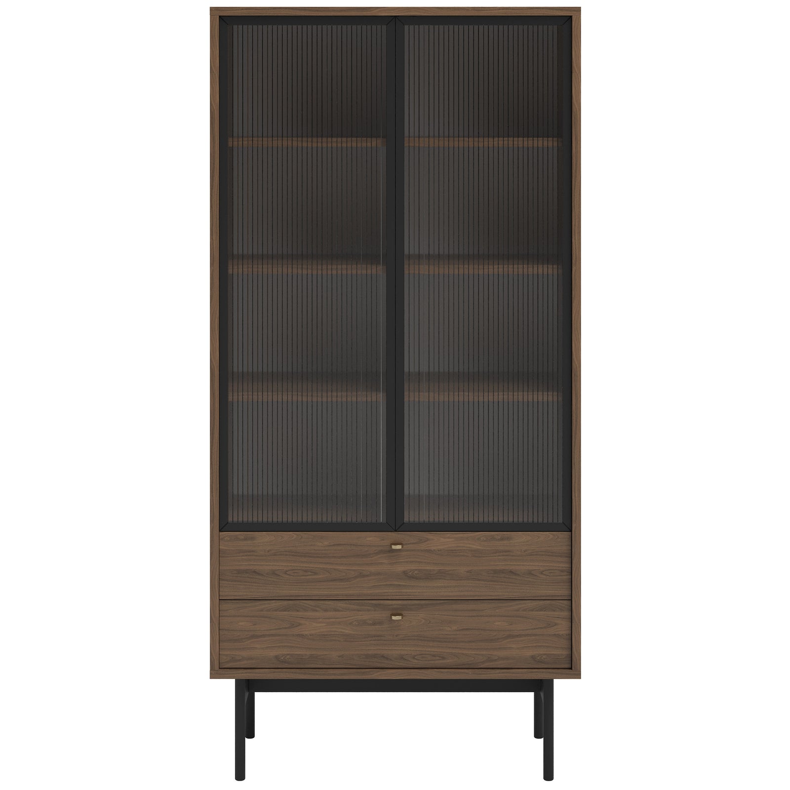 Aukšta vitrina OLAR, riešuto, 85 cm