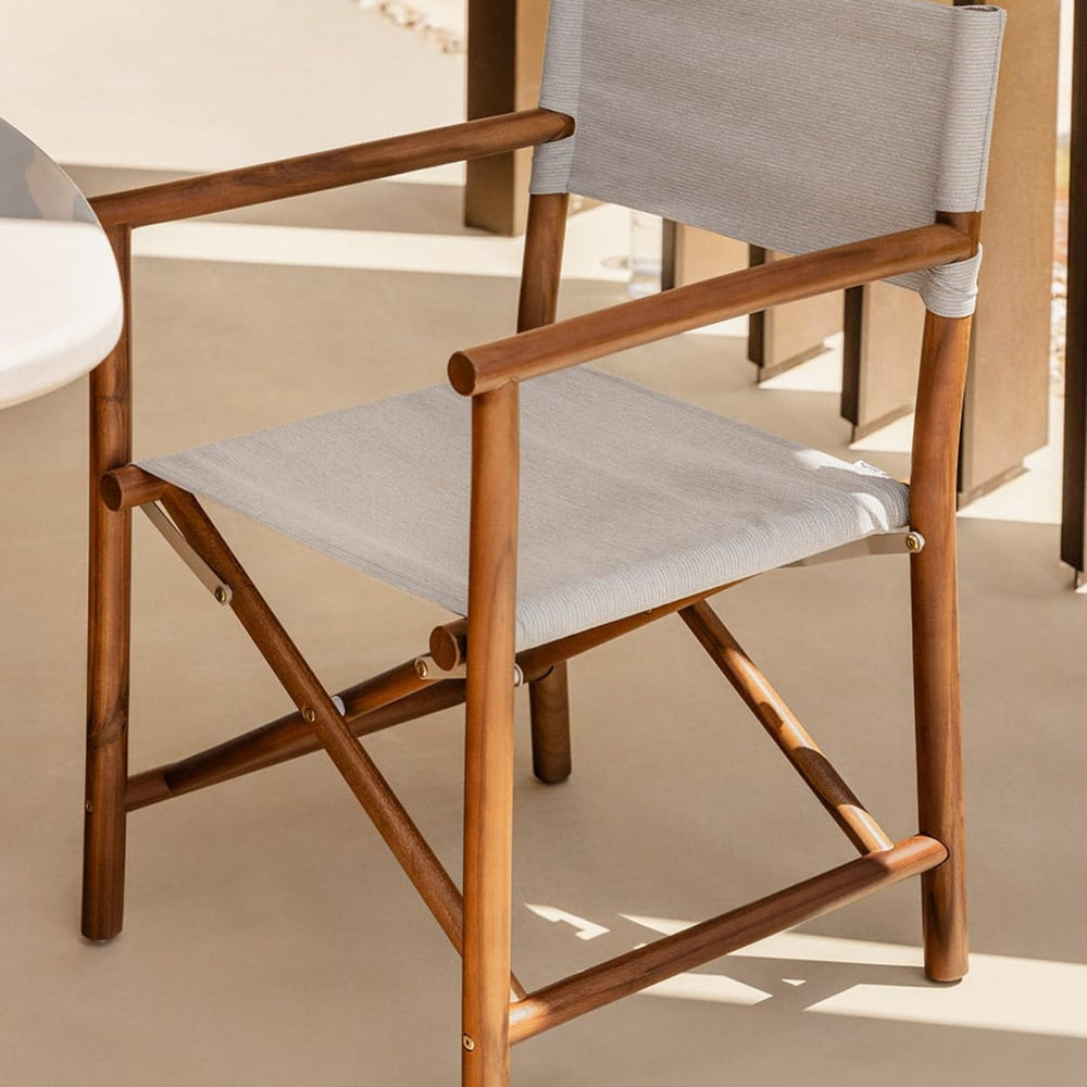 Director's chair AKORAS, dark acacia brown