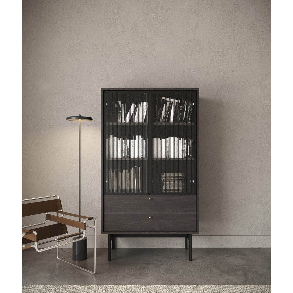 Žema vitrina OLAR, uosio, 85 cm
