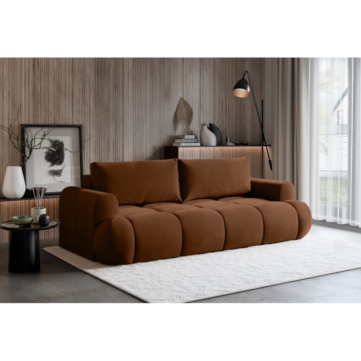 Sofa-lova TARRA, varinė – kojelių detalė