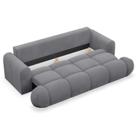 Sofa-lova TARRA, šviesiai pilka skandinaviško stiliaus kambaryje