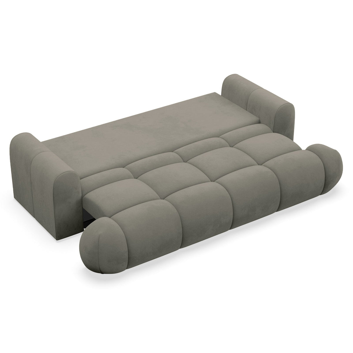 Sofa-lova TARRA, tamsiai smėlinė – stalčių vidus