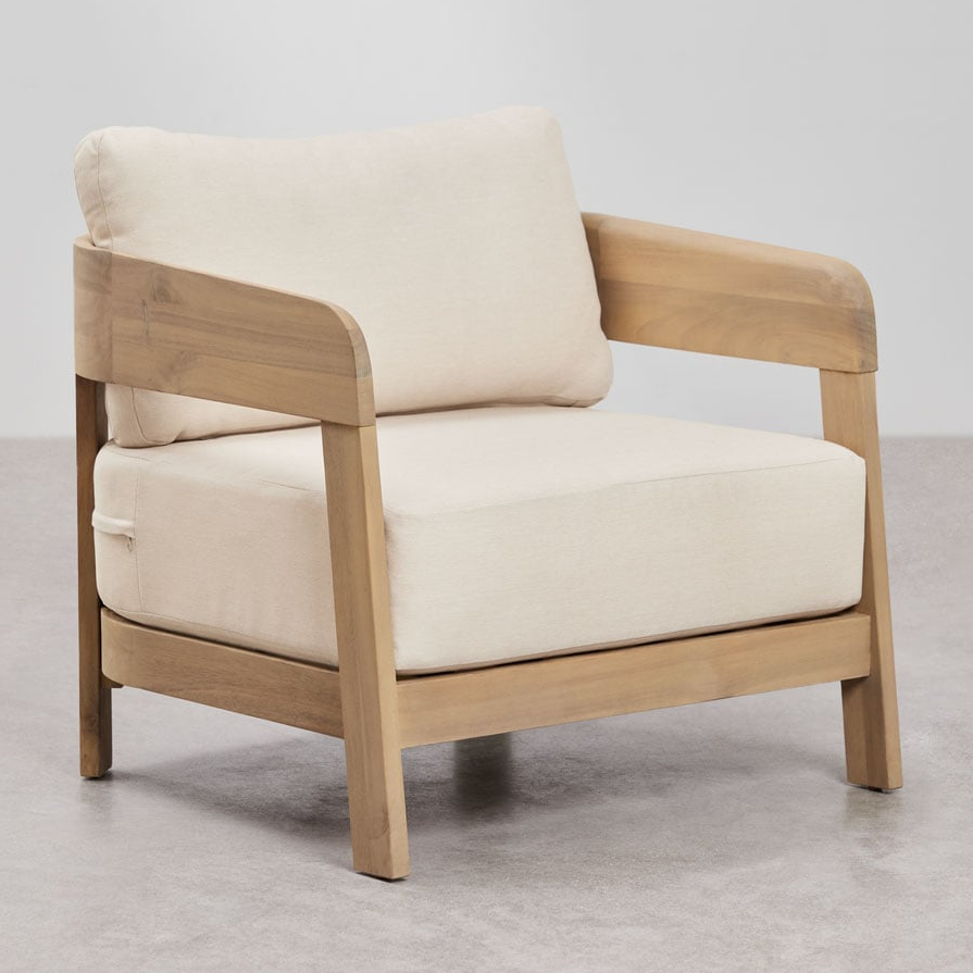 ULENO outdoor armchair, light acacia