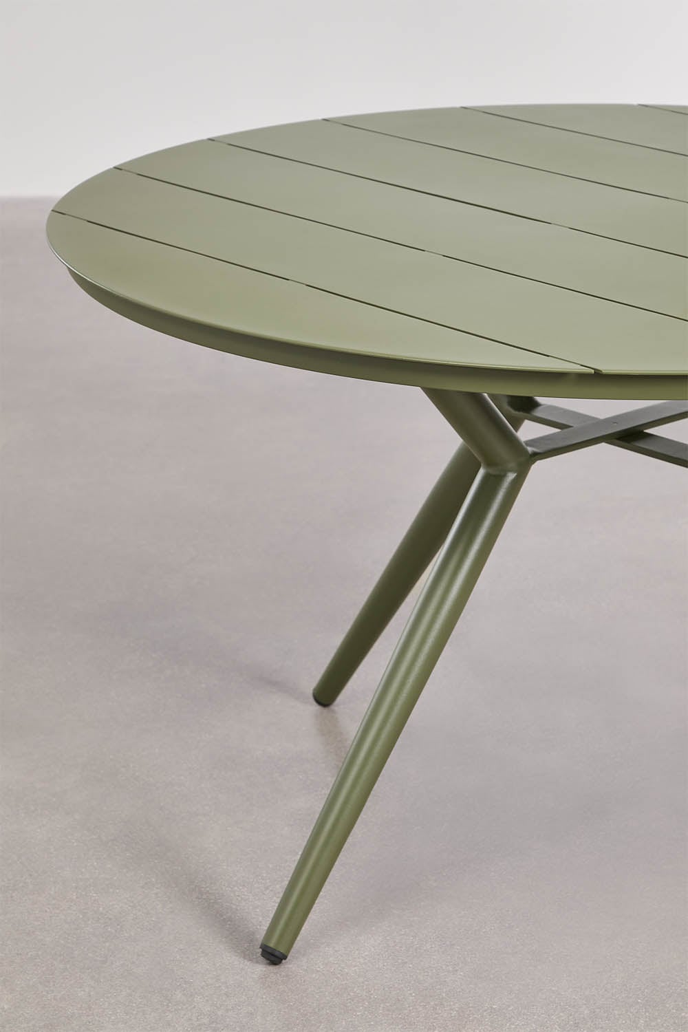 VALERIE Round Outdoor Table, Oiled Green (2 pcs)