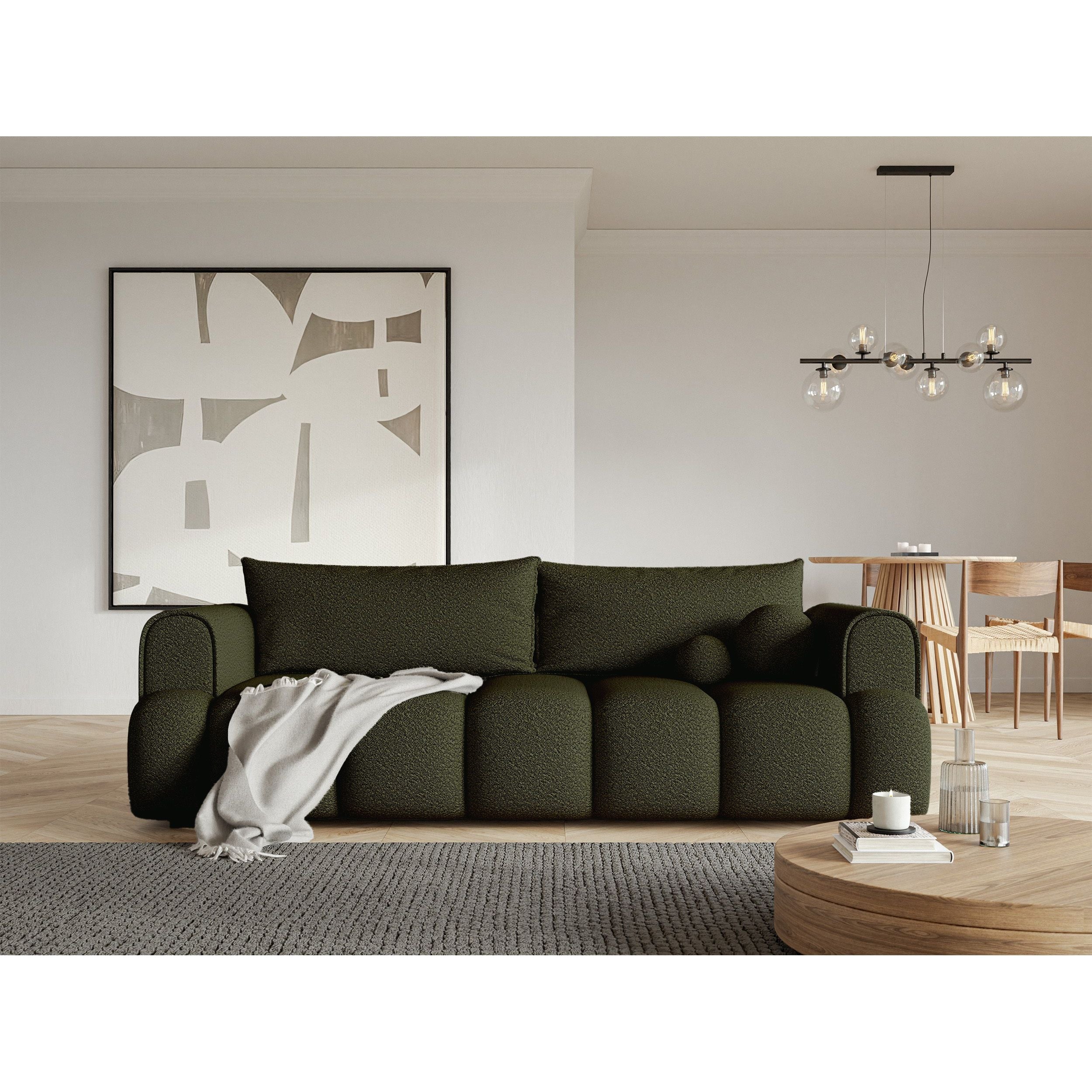 Sofa lova ANDELINA, chaki spalvos, boucle