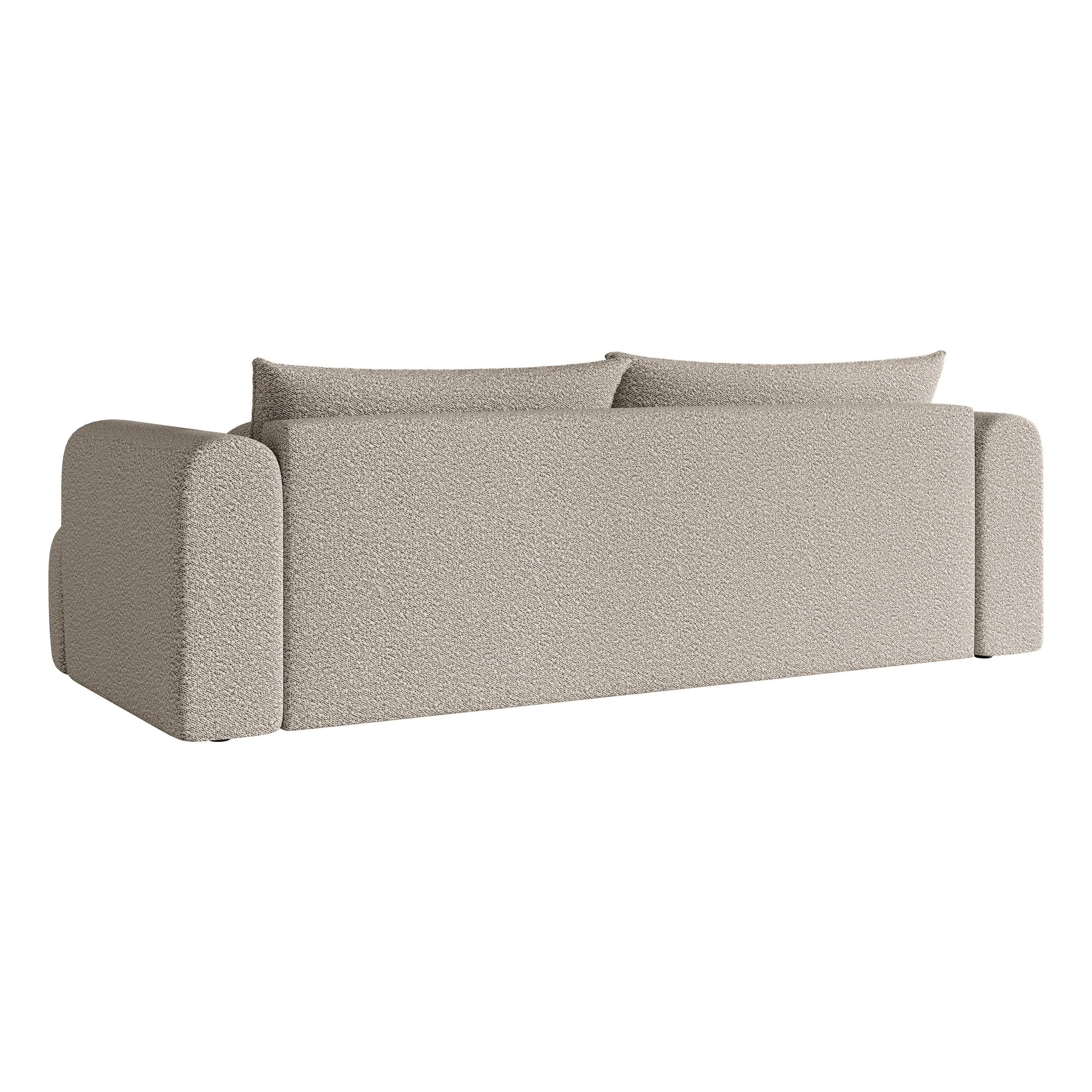 Sofa lova ANDELINA, šviesiai smėlio spalvos, boucle