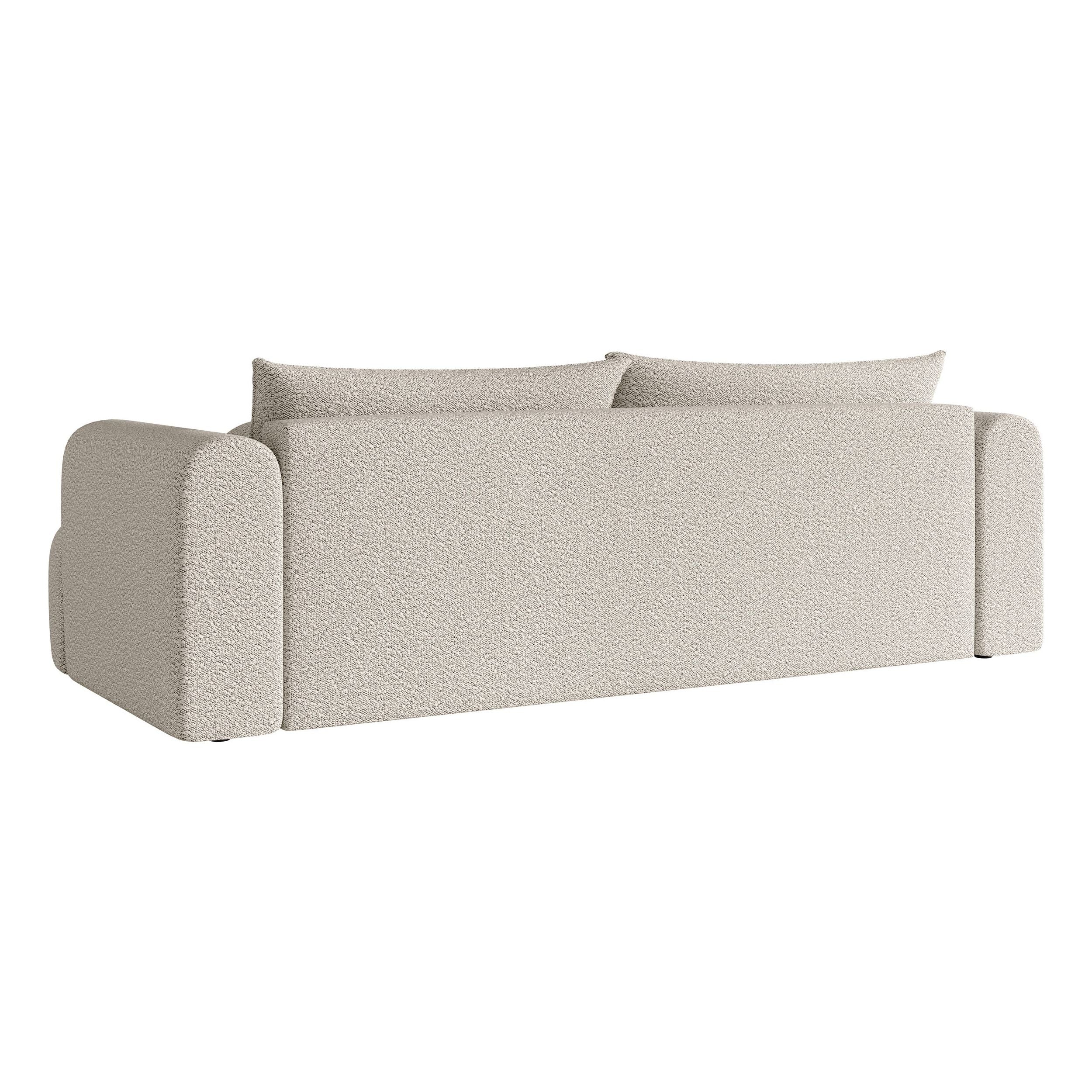 Sofa lova ANDELINA, kreminė spalva, boucle