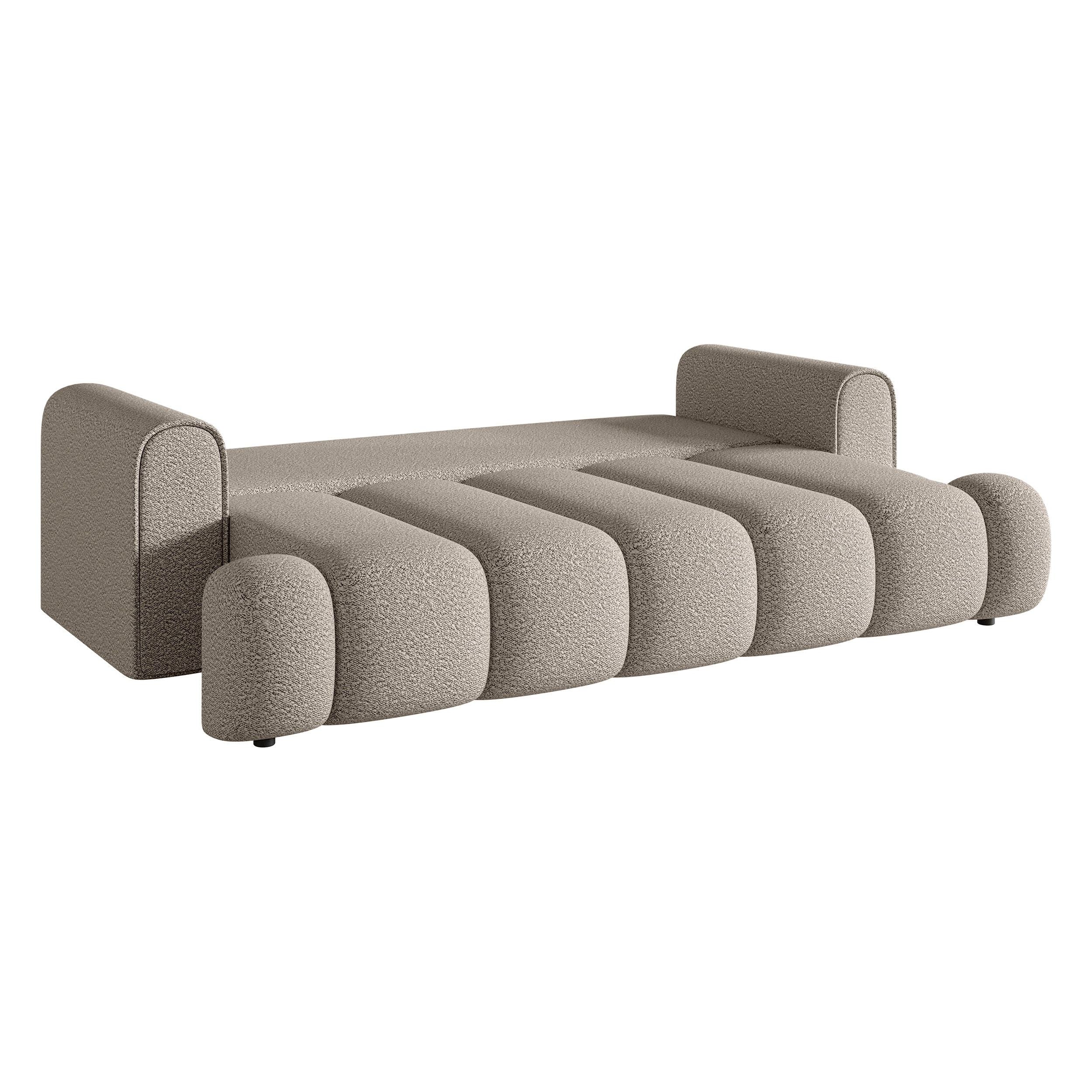 Sofa lova ANDELINA, šviesiai smėlio spalvos, boucle