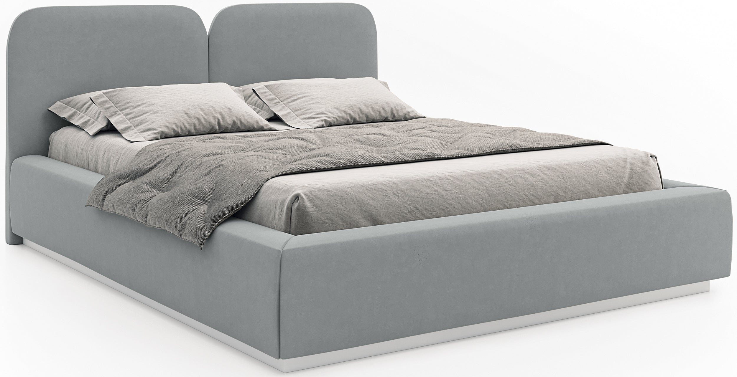 COMOVES ROYAL bedroom bed, blue-grey colour