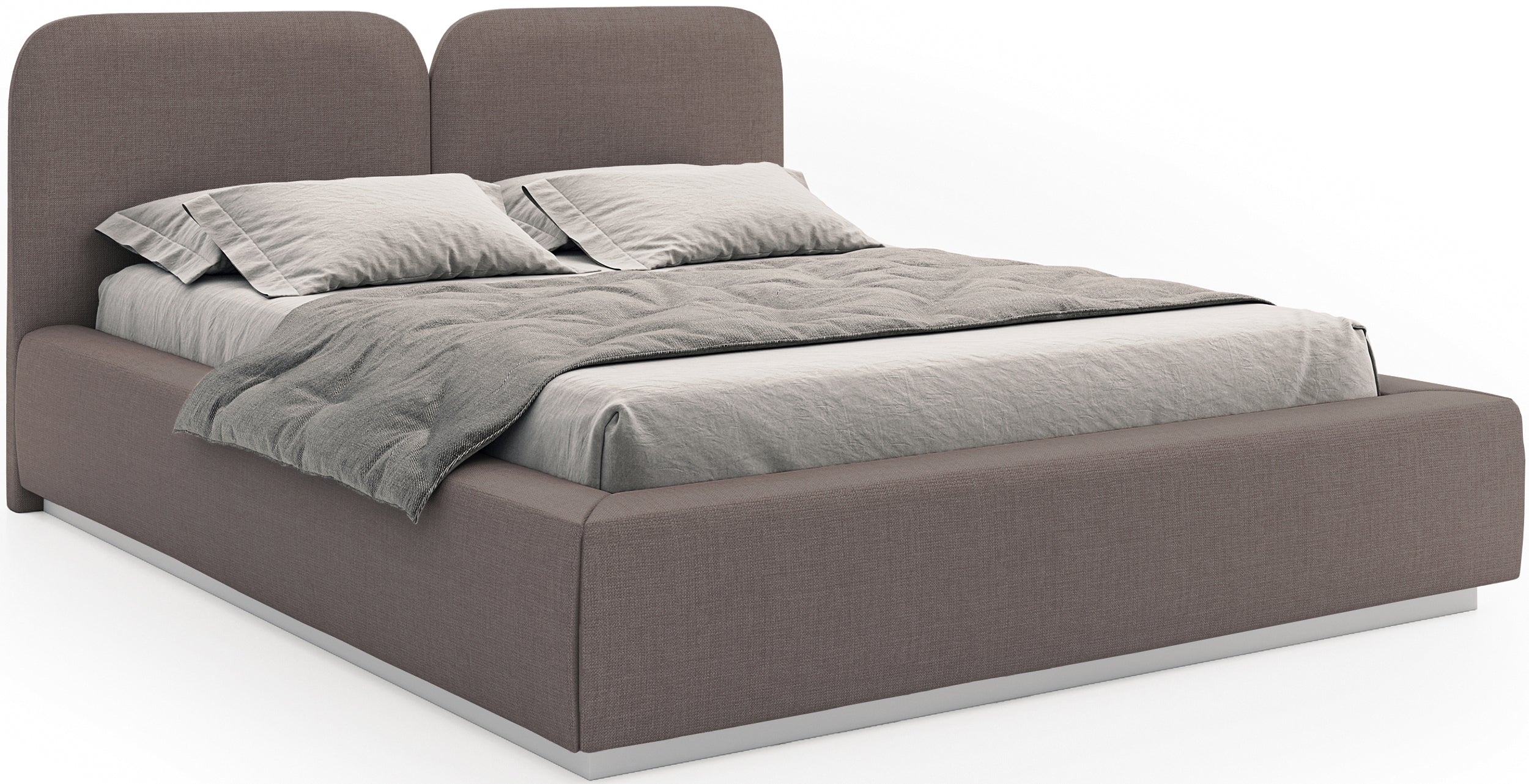 Miegamojo lova COMOVES LIBERTY, ruda spalva