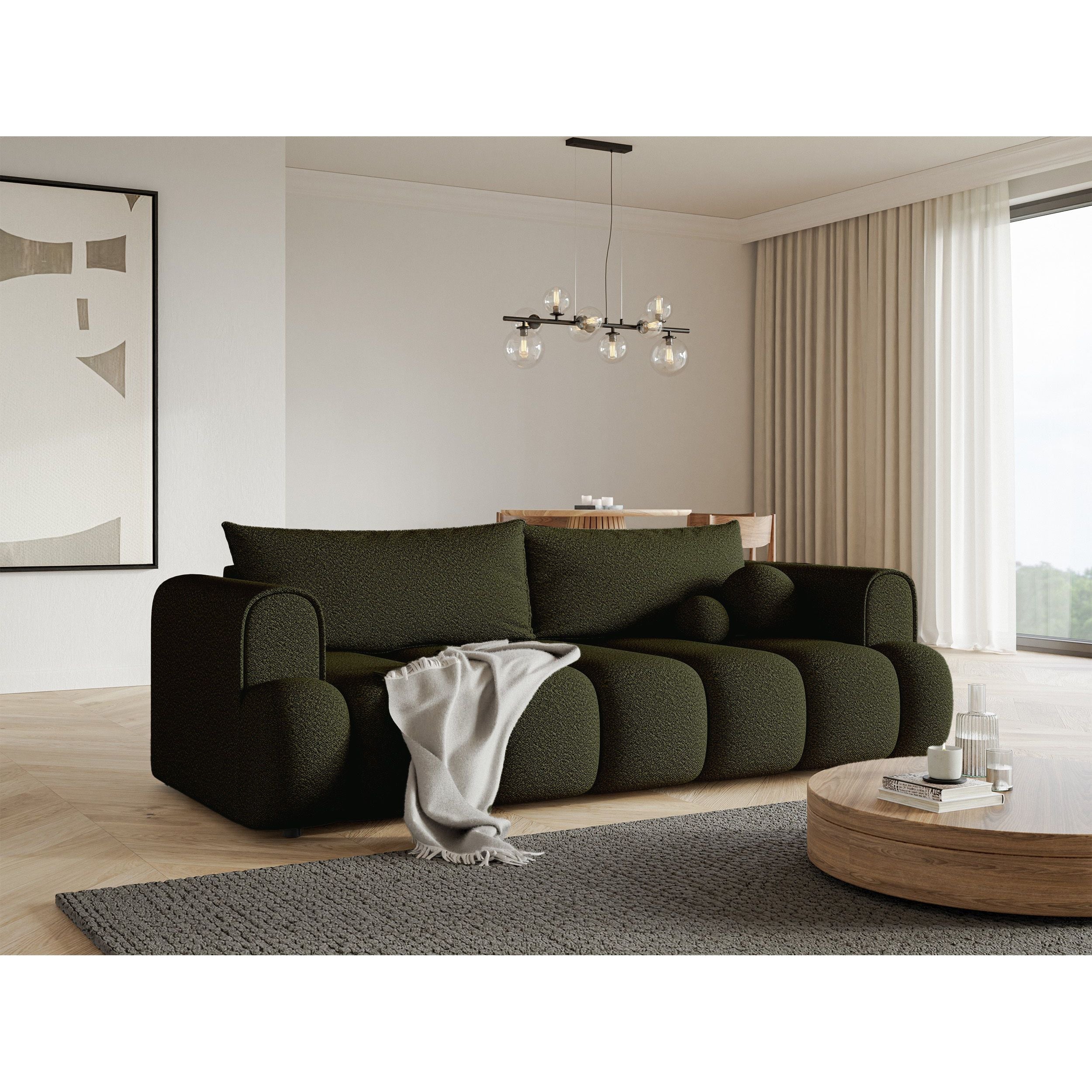 Sofa lova ANDELINA, chaki spalvos, boucle