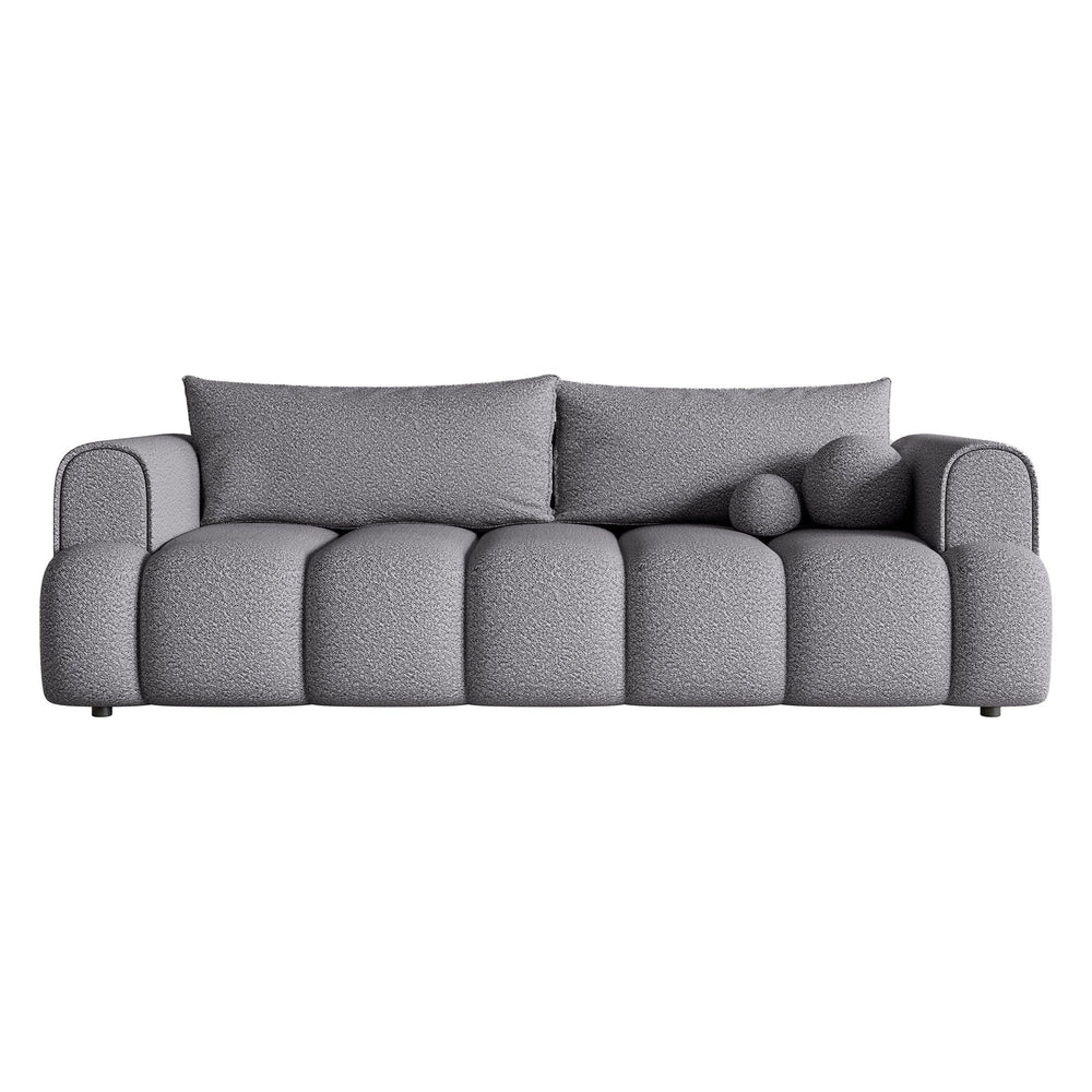Sofa lova ANDELINA, pilkos spalvos, boucle