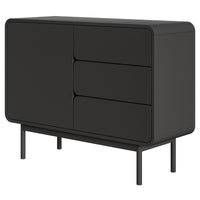 Komoda ORO, juoda, 104 cm – karkaso detalė