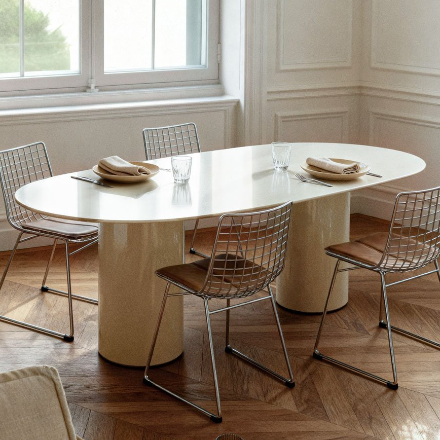 Valgomojo stalas ZIVOARO 220x110 cm, stiklas