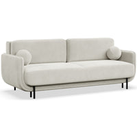 Sofa-lova OVALS, kreminė veliūras